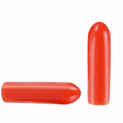 Dailygoods- Draadbeschermers Rood - PVC-Rubber - 15x3mm - 100 Stuks - Flexibel - Schokbestendig - Schroefkap