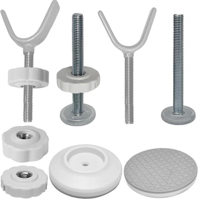 Set van 4 Duwschroeven voor Trapbescherming, M10 & Y Spindel, Draadstangen, Bevestigingsschroeven, Traprooster Bevestiging