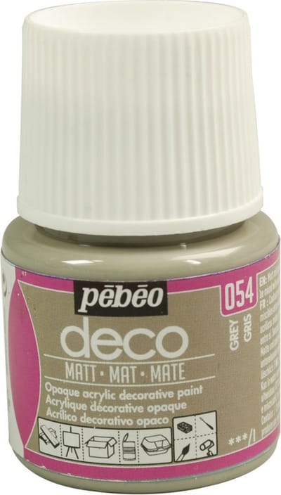 Verf grijs - acryl mat - dekkend - 45 ml - déco - Pébéo