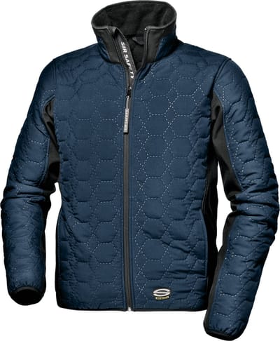 SIR SAFETY THERMO Softshell Werkjas HEREN Veiligheidsjas Marine Zwart - Winddicht - Gevoerd - Elastische Boorden