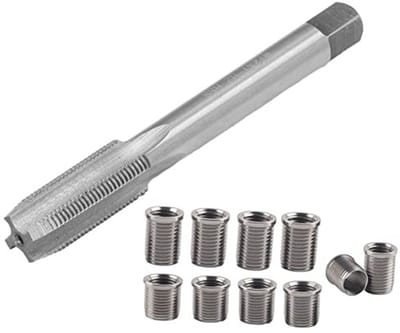 Dailygoods- Bougieschroefdraadreparatieset M10 x 1.00 - Bougieschroefdraadreparatiegereedschap - M12 x 1.0 Kraan - Auto-accessoires - 10 stuks - Inclusief bout - Schroefdraadreparatie