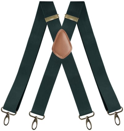 Verstelbare Y-vormige bretels met draaiklippen - 120 cm lange zwarte unisex bretels voor werk, feest en reizen-militair groen