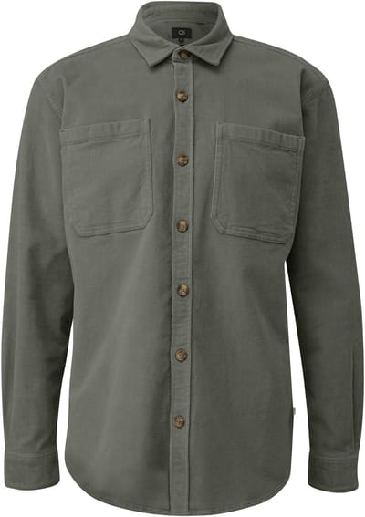 Korte mouwen ribfluweel overshirt met zakken QS