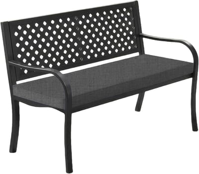Zitkussen Bank - Kussen voor buiten - Comfortabel Zitten - Afneembare hoes - 60 x 170cm - Donkergrijs