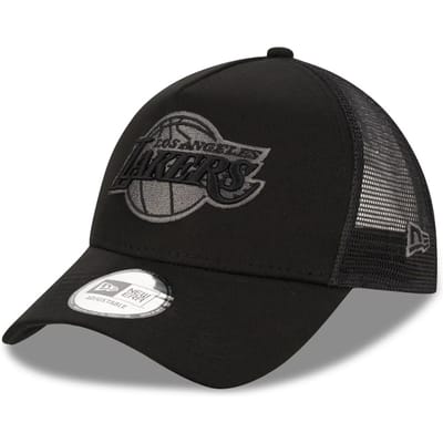 New Era La Lakers Nba E Frame Trucker Adjustable Pet Zwart