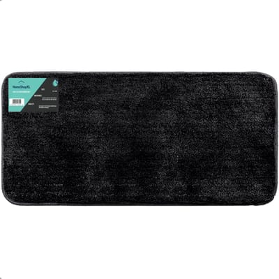 Badmat - 60x120cm - Zwart - Grote Antislip Douchemat Badkamermat of WC mat