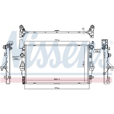 Radiator, motorkoeling NISSENS 606022