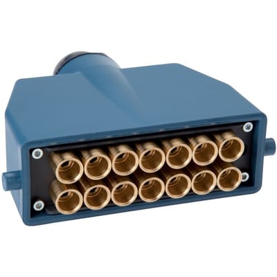Messing Meervoudige Koppeling Snelkoppeling/insteeknippel 6x6 mm Push-in-aansluitingen Dubbele afsluiting