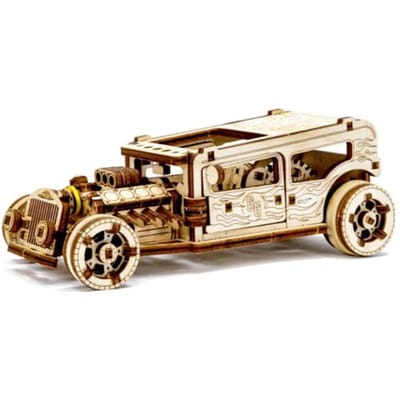 Revell Modelbouwpakket - 00612 Tiny Adventures - Hot Rod Auto - Functioneel Model Houten - 1:32 - Modelbouw