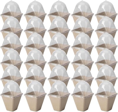 Kweekpotten Turf - Zaaitrays Potjes - Planten Kweken - Ademend Composteerbaar - 8 cm - Bruin