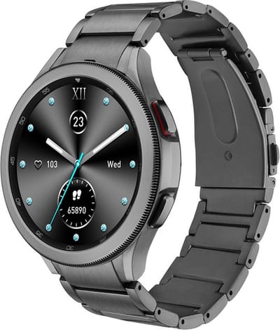 Titanium bandje - geschikt voor Samsung Galaxy Watch 7 / Watch FE / Watch 6 / Watch 6 Classic / Watch 5 / Watch 5 Pro / Watch 4 / Watch 4 Classic - space grey