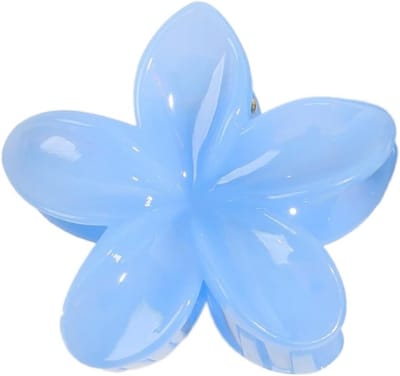 Bloemige Haarspeld voor Vrouwen - Niet-Slip Haaraccessoires, Claw Clip en Haarclips voor Dagelijks Gebruik, Blauw