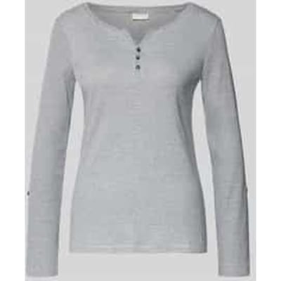 Tom Tailor - T-shirt met lange mouwen en omgeslagen mouwen - Maat XL - offwhite navy small stripe