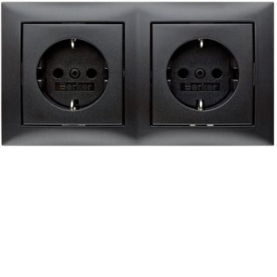 Hager Berker S.1/B.3/B.7 Wandcontactdoos (WCD-schakelmateriaal) (Europese Stekkerdoos) - 47209949