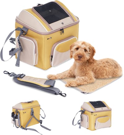 MaxxPet Fietsmand hond - Hondenmand fiets - Vooraan fietsstuur - 40x28x34cm - Bruin