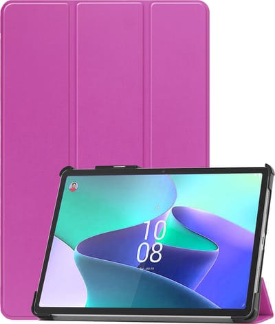 Hoes - Geschikt voor Lenovo Tab P11 Pro - Dun & Stevig - Trifold Bookcase - Hard Cover Case - Met Uitsparing Geschikt voor Lenovo Pen - Hardcover Book - Tablet Hoesje - Paars