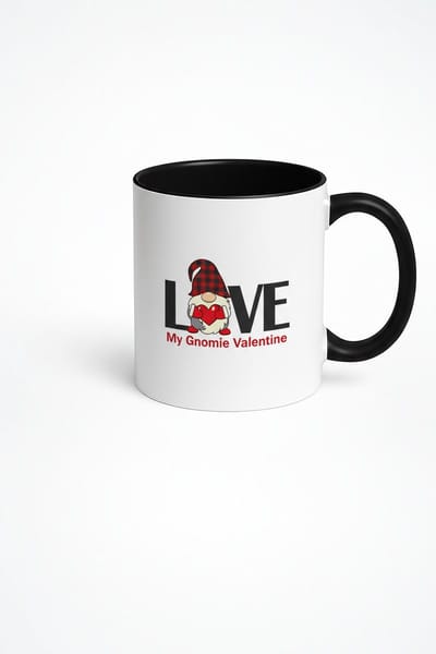 Valentijn Mok LOVE My Gnomie Valentine - Unieke Plaid Gnome Design Beker