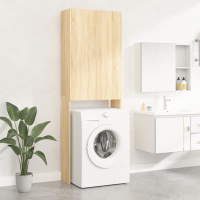 vidaXL - Wasmachinekast - 64x25,5x190 - cm - sonoma - eikenkleurig