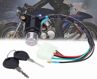 Motorfiets Ontsteking Sleutel met Ontgrendelde Sleutel Geschikt voor CB/CM 400/450 - Zwart, Veiligheid, Accessoires, Sleutels