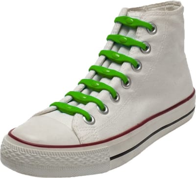 Shoeps elastische veters - 14x - groen - sneakers/sportschoenen - geen strikken nodig
