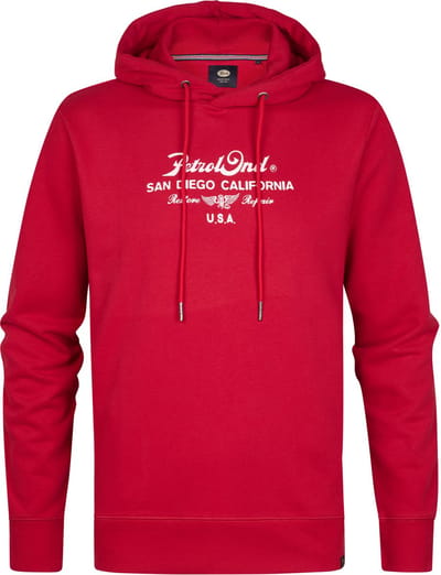 Petrol Industries - Heren Artwork Hoodie Repair - Rood - Maat M