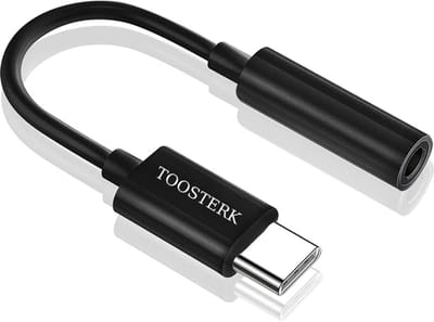 USB Type-C naar 3,5 mm AUX kabel – zwart | Voor helder geluid op USB-C apparaten zonder koptelefoonaansluiting