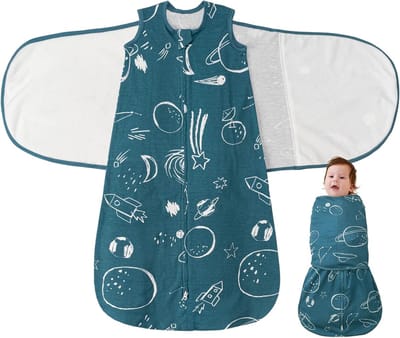 Babyslaapzak 1.0 TOG, 100% Katoenen Slaapzak voor Baby's, Zomerslaapzak 0-6/6-12 maanden