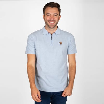 Heren Polo Zuidland - Mistblauw Melange