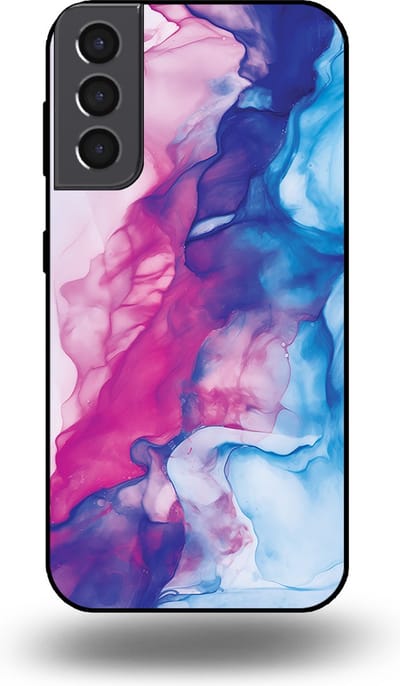 Smartphonica Telefoonhoesje Geschikt voor Samsung Galaxy S21 Plus met Roze Blauw Marmer Opdruk - TPU Backcover Case Rose Blue Marble Design geschikt voor Samsung Galaxy S21 Plus