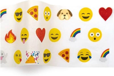 Emoji - Vloeipapier - 50 x 76 cm - 100 stuks - Emoticon mix - Cadeaupapier