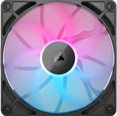 Corsair iCUE LINK RX140 RGB - behuizingsventilator - 140 mm - 95,7 CFM - 300 - 1700 RPM - 10 - 36 dBA - Zero RPM-modus - iCUE LINK-systeemhub - zwart