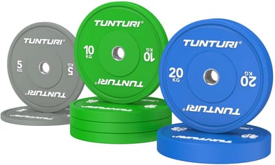 Tunturi Platinum bumperplates - Halter gewichten - Halterschijven - Set 90kg