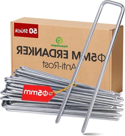 5 mm grondankers roestharingen (50 stuks) - extreem harde vloeren - stabiele grondankers - beveiligingstenten - luifels - hekken - planten - 200 mm lang 30 mm breed