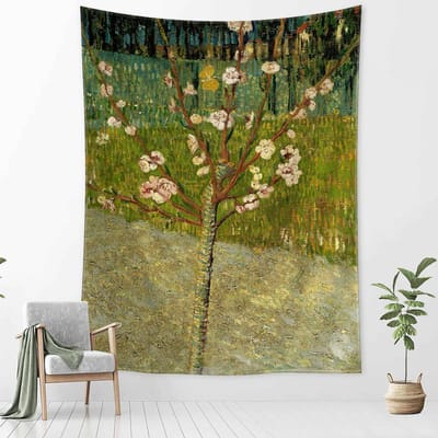 Idyllische Boshut Wandtapijt Wanddecoratie Boheems Psychedelisch Mysterie Van Gogh Olieverf Slaapkamer Decor 320x182cm
