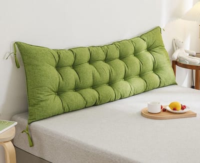 Hoofdeindekussen Leeskussen - Rugleuning Bolster - Comfortabel Lezen - Zacht en Ademend - 120x50 cm - Wit