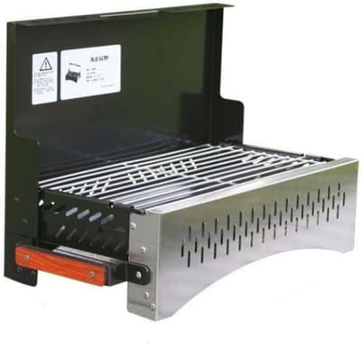 Opvouwbare houtskoolgrill - Compacte BBQ voor buiten, camping en picknick - 42 x 33 cm