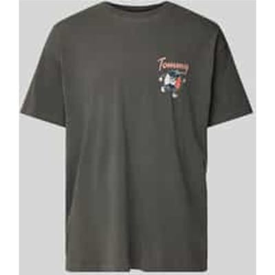 Relaxed fit T-shirt met logostitching, model 'NOVELTY'