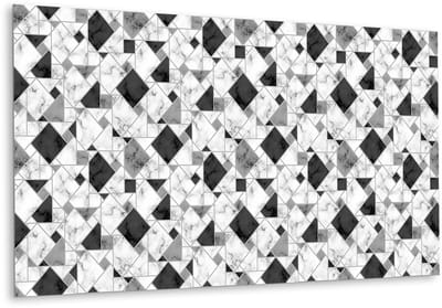 Tulup PVC Wandpaneel - Geometrische Patronen Vinyl Wandpaneel - 100 cm x 50 cm - Grijs Vinyl Wandbekleding - 1 stuk - Wandbekleding Vinyl - Geometrisch Wandbekleding - PVC Muurpaneel - Plaktegels Keuken en Badkamer