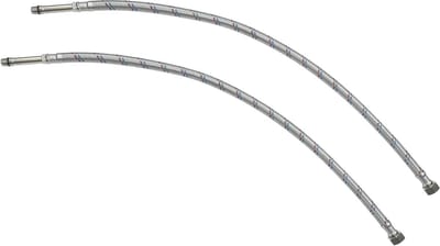 Allecta Flexibele schroefverbinding 3/8" naar M10 voor keukenkraan - set van 2 - 600 mm - flexibele slangen - monoblock verbinding.