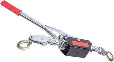 Touwtrekker - Staalkabel trekker - Zware lasten trekken - Dubbel haakontwerp - 2 ton capaciteit - Metaal