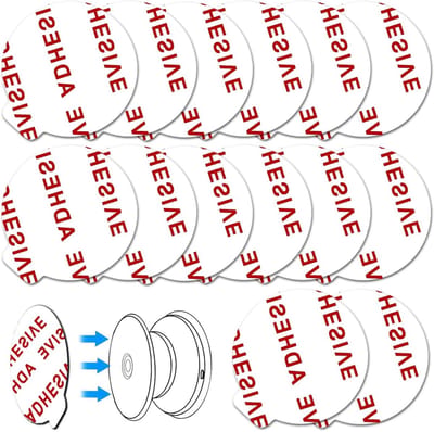 Zelfklevende lijmset met 14 stuks voor sterke hechting en eenvoudig te verwijderen pads voor socket grips en andere toepassingen