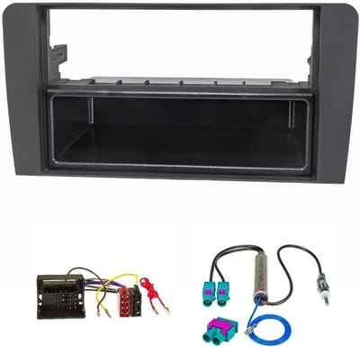 Radio Inbouwframe 1-DIN Zwart voor Audi A3 8P Montagekit met Adapters