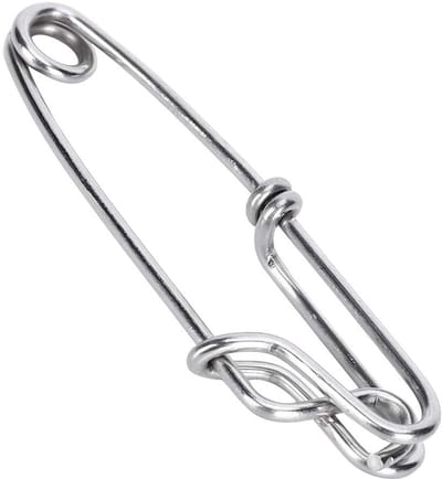 Dailygoods- Downrigger Clips 15 Stuks - Roestvrij Staal - Lange Lijn Clips - Lichtgewicht - Corrosiebestendig - Compact Formaat - Visclips