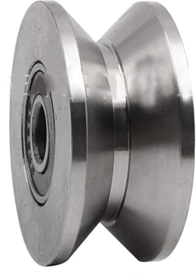Deurwiel 68 mm/27 inch 304 roestvrij staal schuifpoort Roller Wiellager Gids Katrol Track Rail Rigid Caster wiel - Heavy Duty Swing Sliding Gate - V groef 68 mm