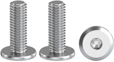 Roestvrijstalen M5x16mm schroeven met vlakke kop en zeskantkop, 20 stuks - Volledig schroefdraad, ideaal voor machines en constructies