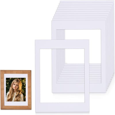 Pack van 10 Fotomounts 30 x 40 cm met 1.3 mm Dikte, Geschikt voor Foto's en Kunstprints, Zuurvrij