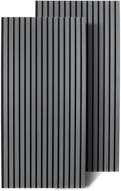 2x Akoestische panelen Geluidsabsorberend paneel Geluidsdemping Akoestisch Wandpaneel Geluidsdemper Wanddecoratie 120x60x2.1cm Grijs