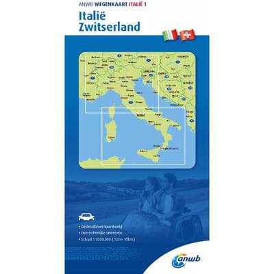 Anwb*wegenkaart Italië 1. Italië/Zwitserland - Anwb Wegenkaart