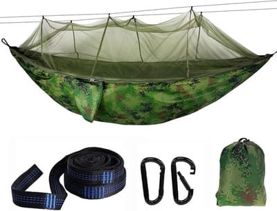 Draagbare Schommel - Tuin Hangmat - Buiten Ontspannen - Met Klamboe - 190x100 cm - Groen