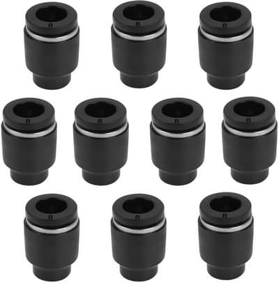 Dailygoody - Pneumatische Aansluitdoppen - Snel Verbinden - Zwart - 8mm - Lucht Gereedschap Accessoires - Geschikt voor Buizen - 10 Stuks